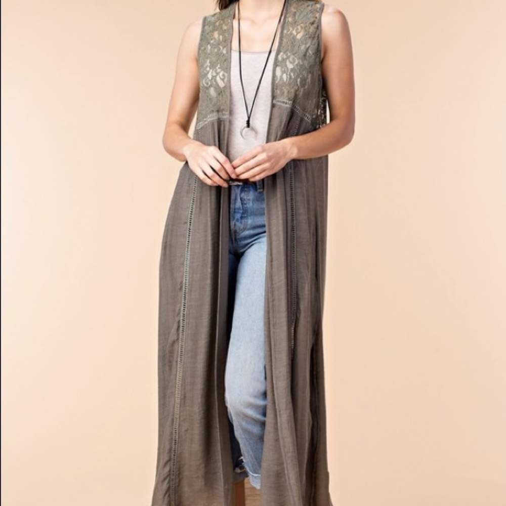 X-Large Olive Mix Maxi Duster